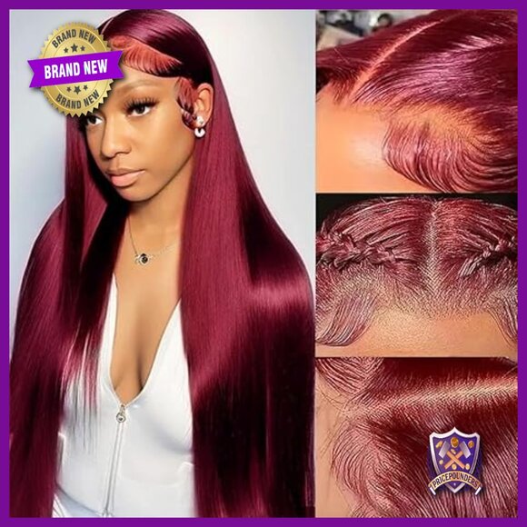 30 Inch Human Hair Lace Front Wig Glueless Straight Full Frontal 13x4 main image 4